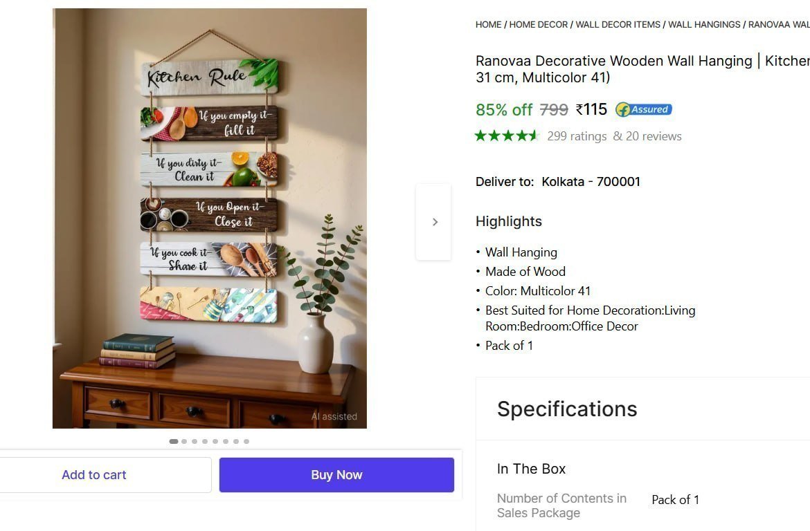Decorative Wooden Wall Hanging 115