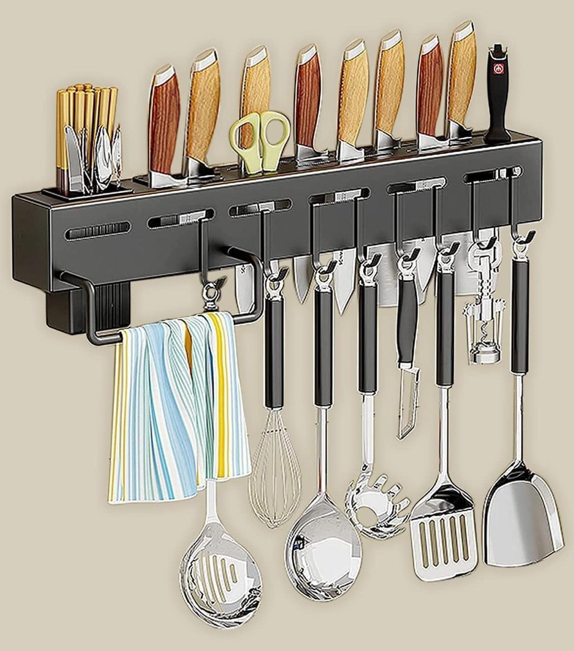Deejay Kitchen Shelf Wall Mount Knife Holder 