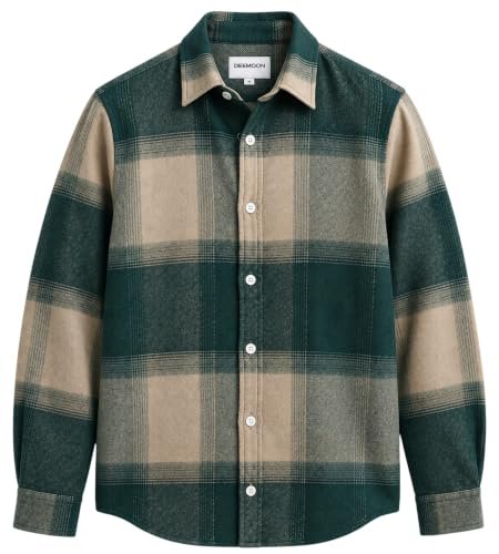 Deemoon Men S Premium Cotton Flannel Checkere