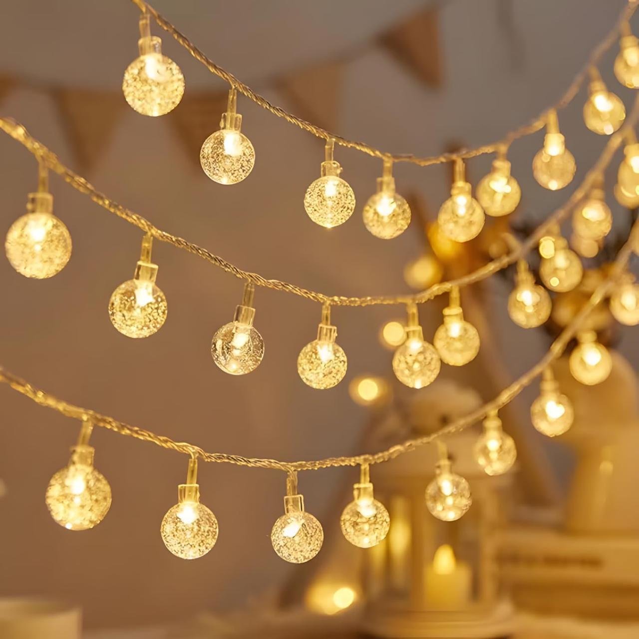 Desidiya 14 Led Crystal Ball String Led Diwal