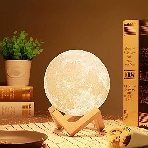 Desidiya 3d Moon Night Lamp Rechargeable With 7 Co