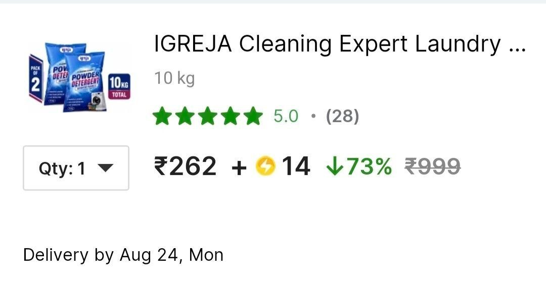 Detergent Powder 10kg At 262