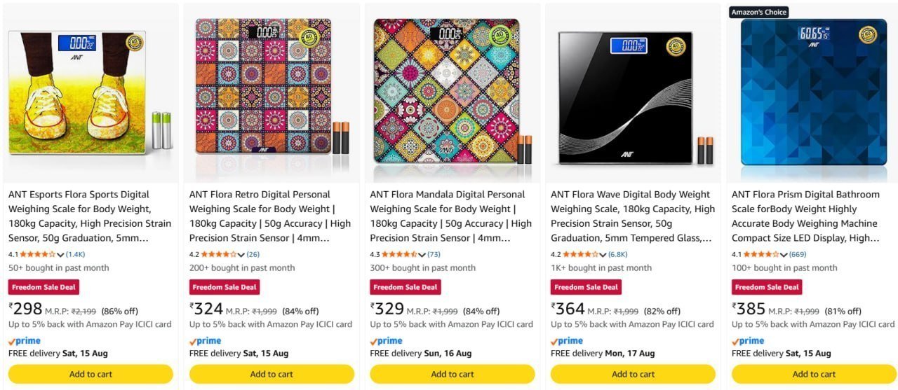 Digital Weighing Scale Starts 298