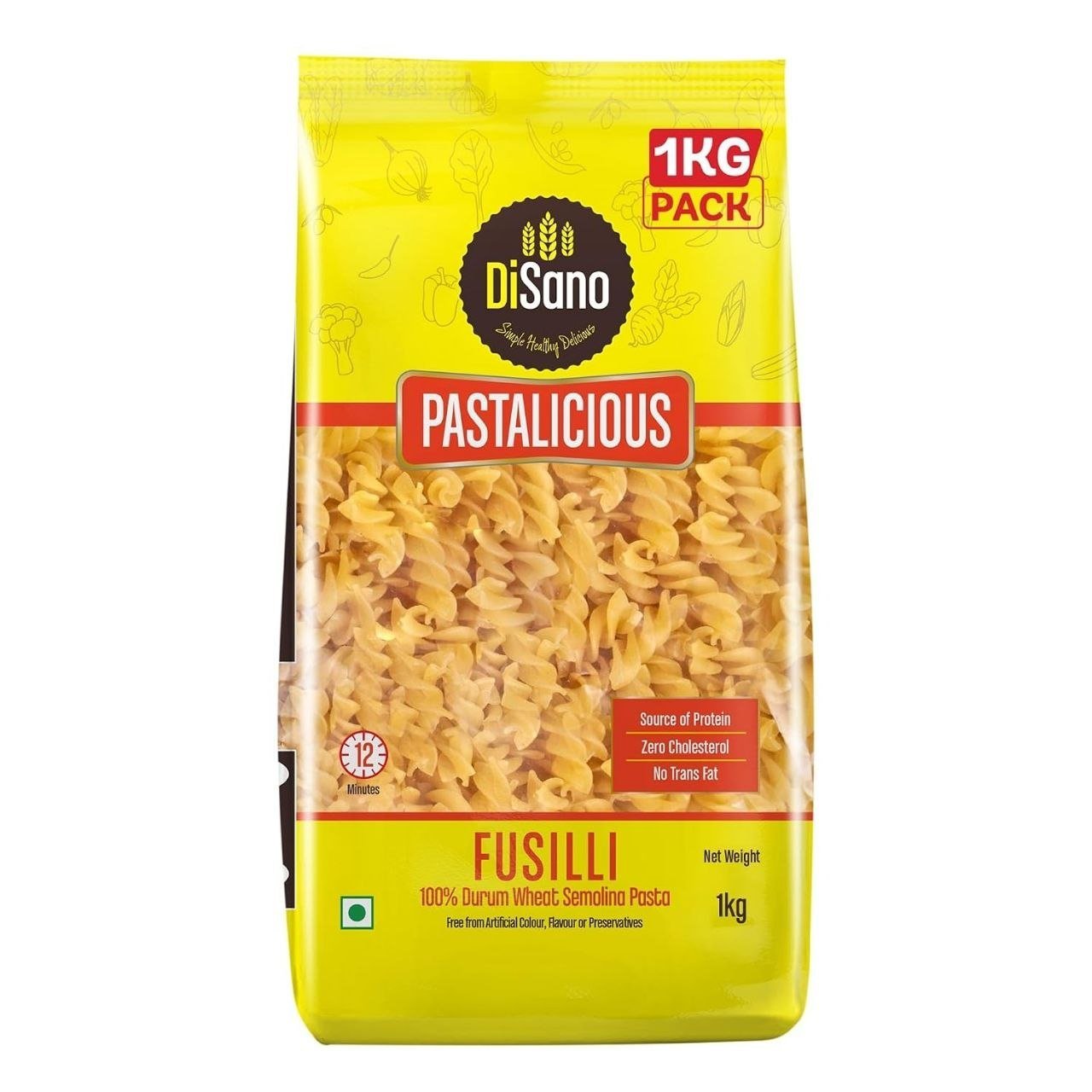 Disano Fusilli Pasta 1kg Healthy Pasta 116