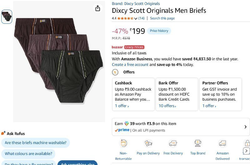 Dixcy Scott Originals Men Briefs (pack Of 3) 