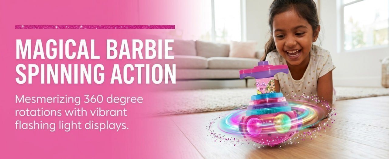 Dizzy Glow Top Barbie - Musical Spinning Top 