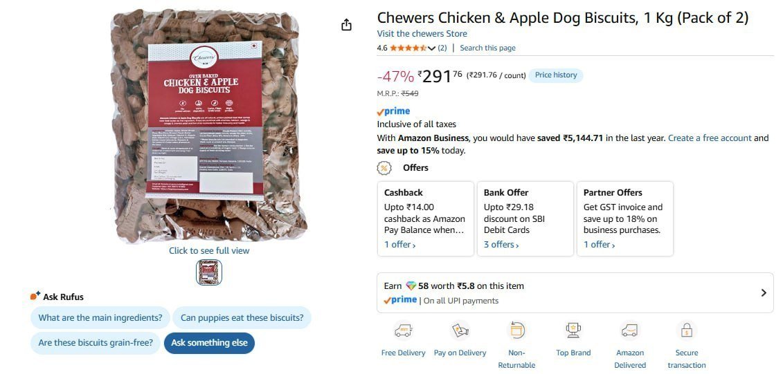 Dog Food 2 Kg 291