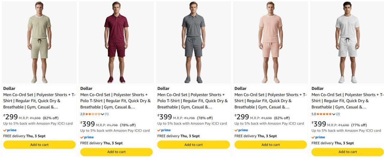 Dollar Men Co-ord Set 299