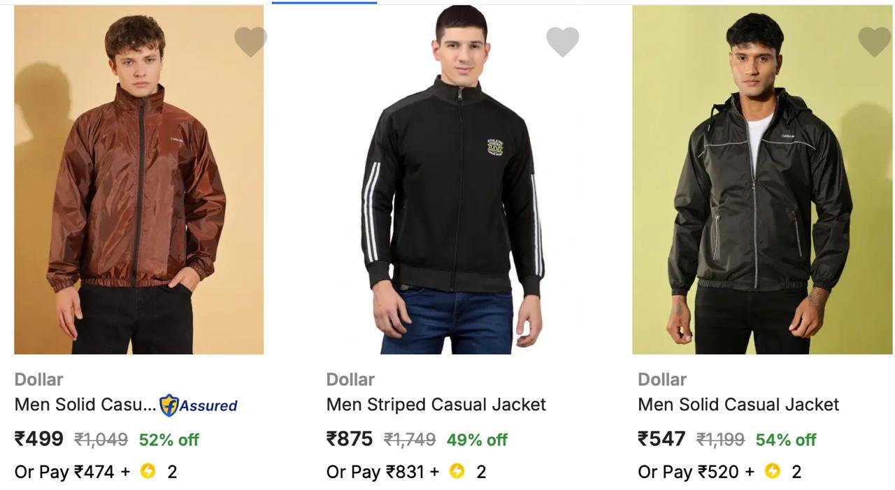 Dollar Men Jackets From 499
