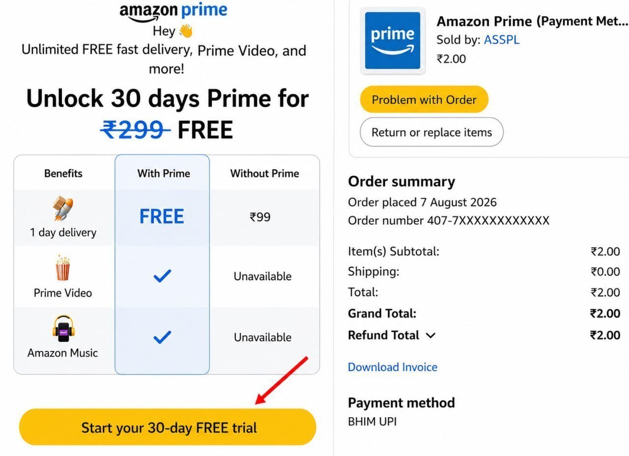 Don Miss 30 Days Prime Membership Trial For S