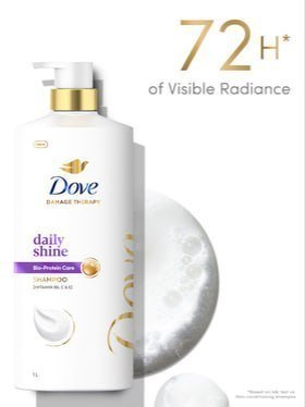 Dove Unisex Daily Shine Shampoo For Dull Hair (1l)