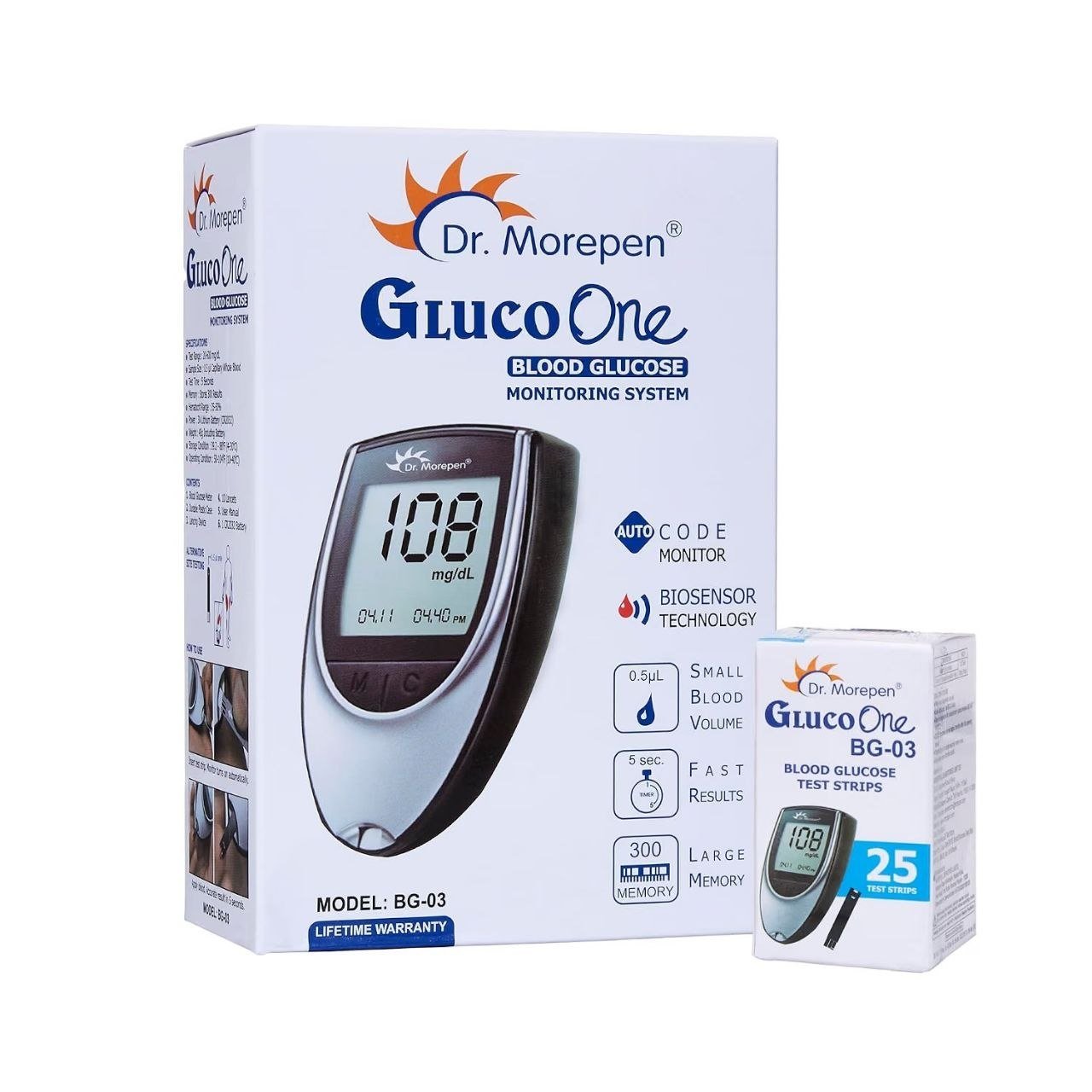Dr Morepen Glucoone Blood Glucose Monitor Mod