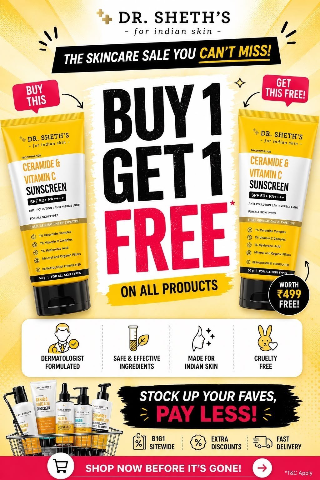 Dr Sheths Buy 1 Get 1 Sale Is Live Get 2 Spf