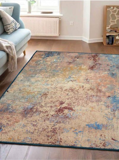 Dream Weaverz Abstract Printed Chenille Carpe