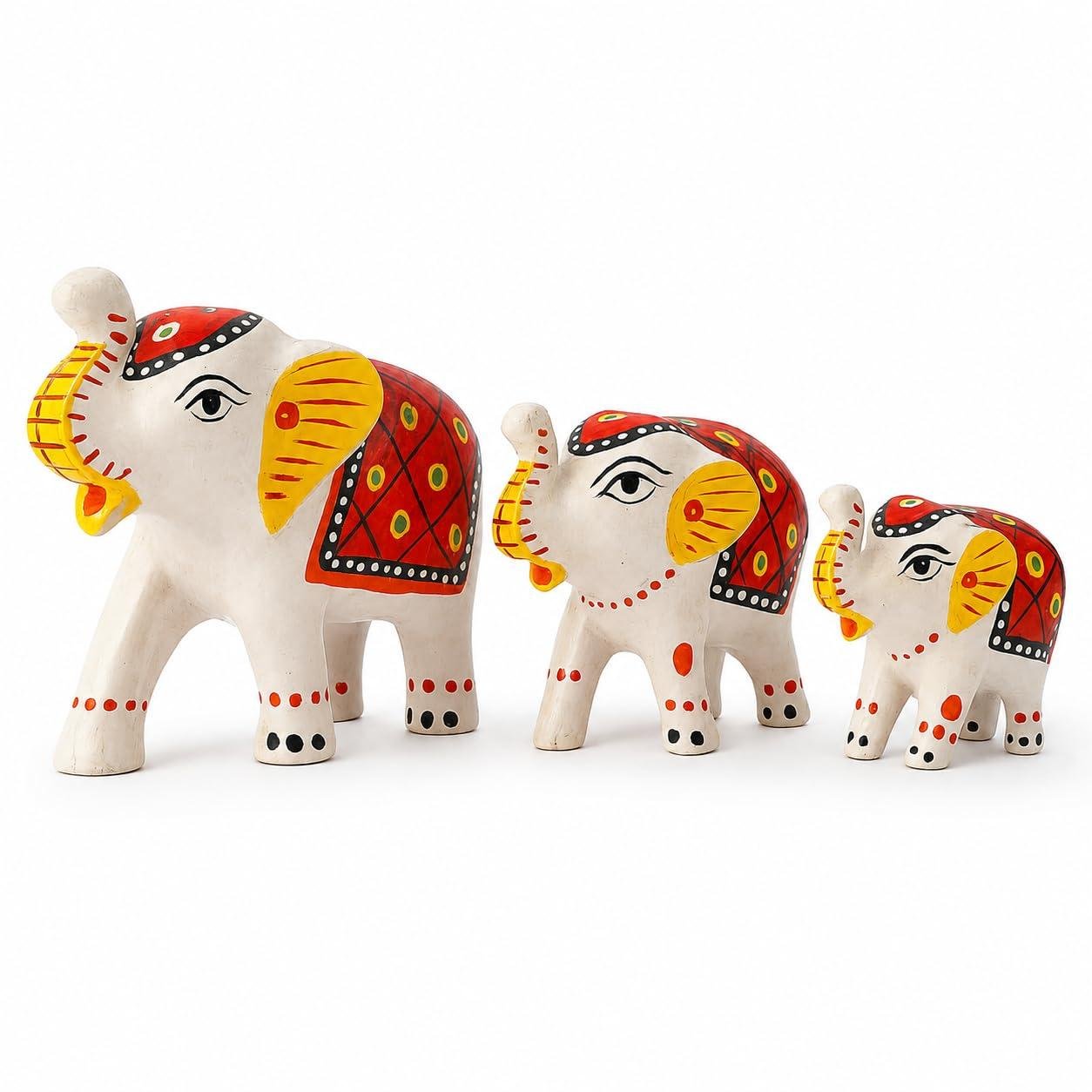 Dreamkraft Paper Mache Elephant Showpiece Ido