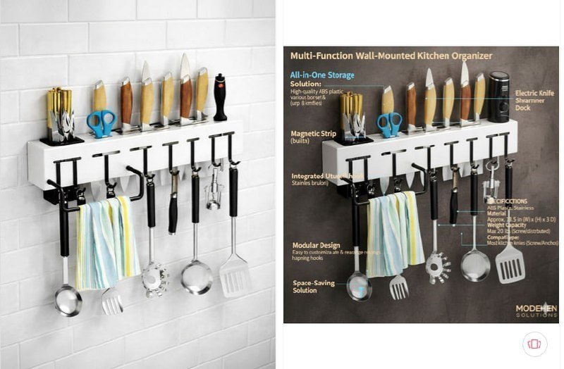 Dxdt White Kitchen Utility Holder 322 Mrp 699