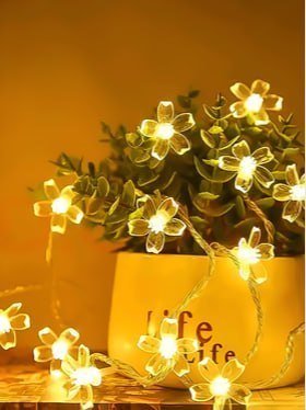 Earthcraft Pack Of 2 Led Warm White Flower Li