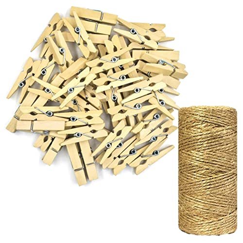 Ecofynd 30 Pcs Mini Natural Wood Pin For Photos Wo