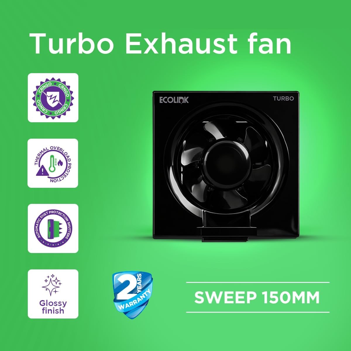 Ecolink Turbo 150mm Exhaust Fan 755