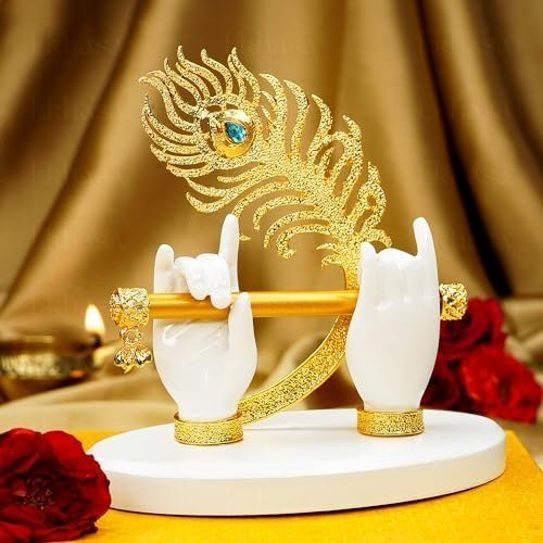 Ekhasa Lord Krishna Hands With Flute Idol (sm