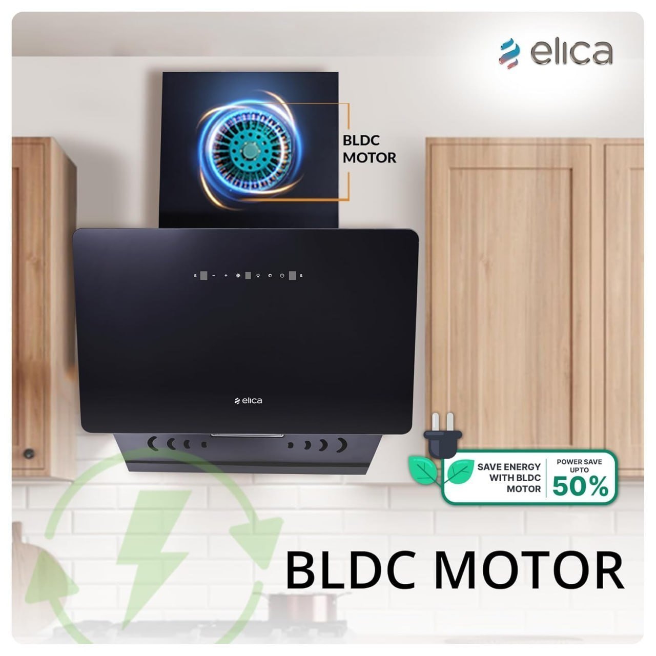 Elica 75cm 1400 M3 Hr Bldc Filterless Autocle