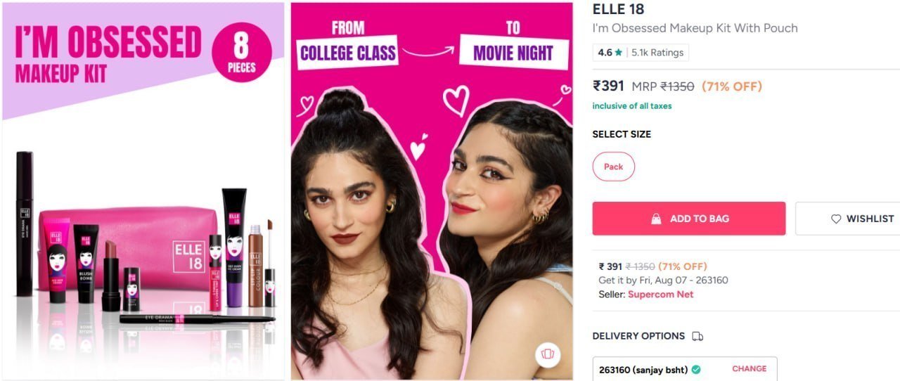 Elle 18 Makeup Kit At 71 Extra 5 Offcoupon El
