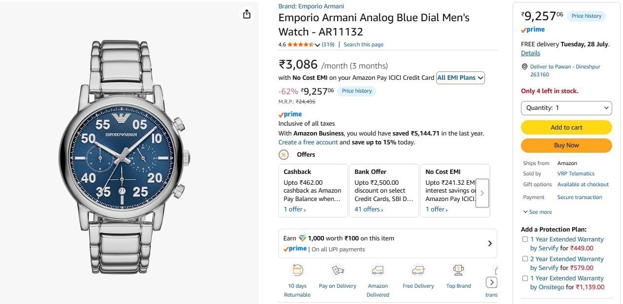 Emporio Armani Men Watch 9257