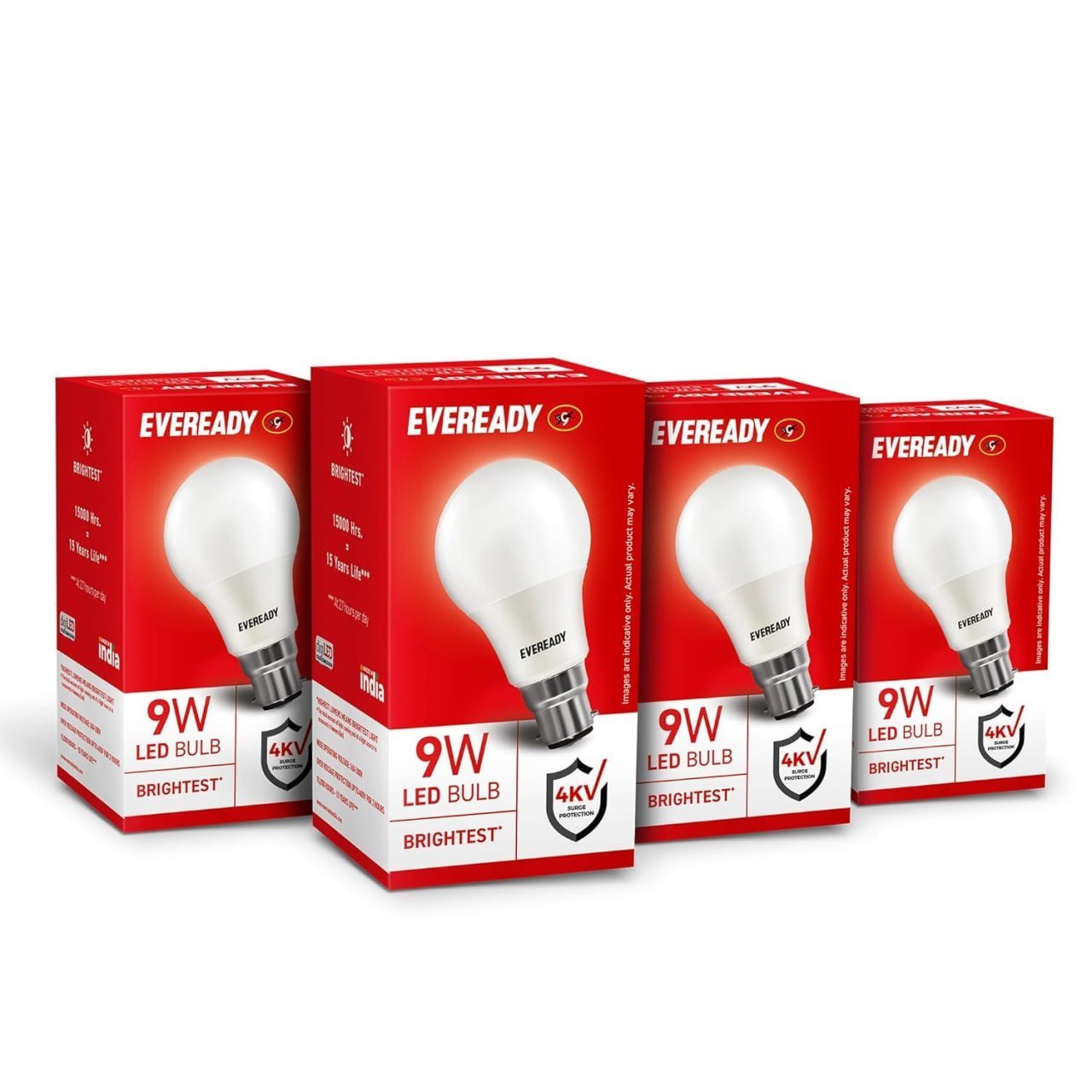 Eveready 9w Led Bulb Pack Of 4 Rs 209