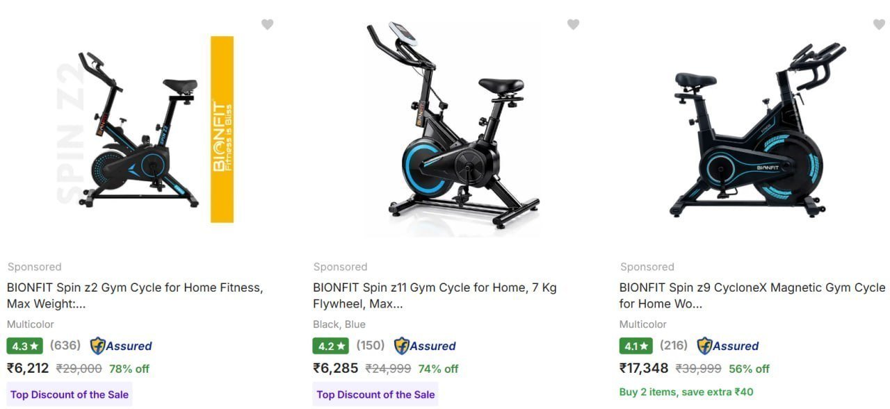 Exercise Spin Bikes Starts 6212