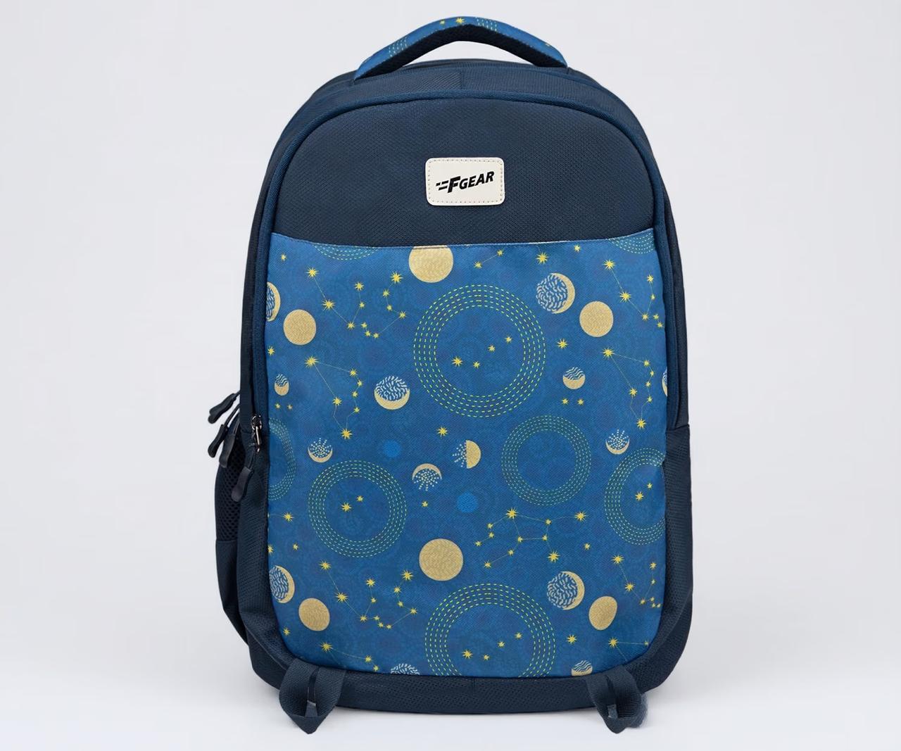 F Gear Ryto Navy Blue 35l School Backpack With 3 Spacious Compartments