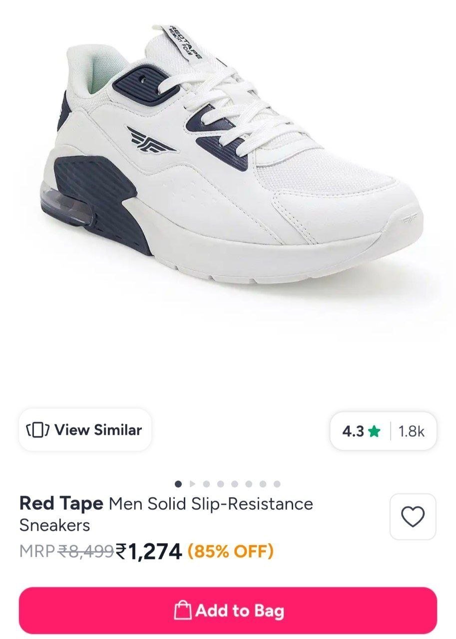 Faaasstt Red Tape Men Solid Slip-resistance S