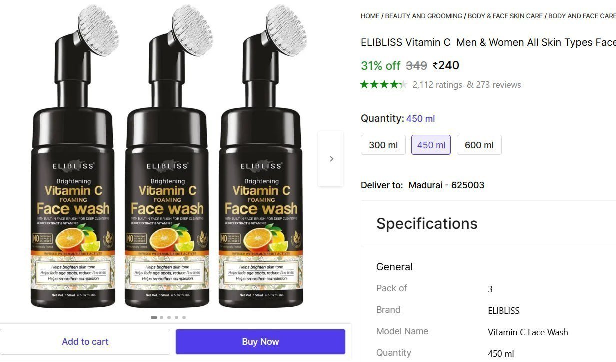 Face Wash (450 Ml) 240