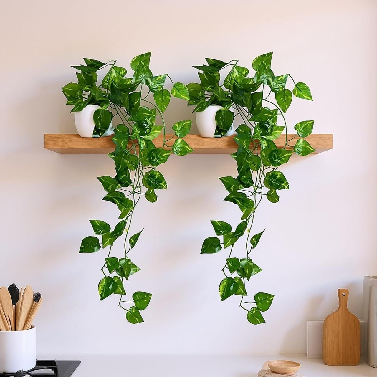 Fancymart Pack Of 2 Artificial Vine Plants Wi