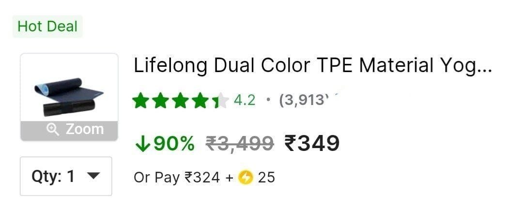 Fast Lifelong 6mm Yoga Mat 349more Loots 197 209 2