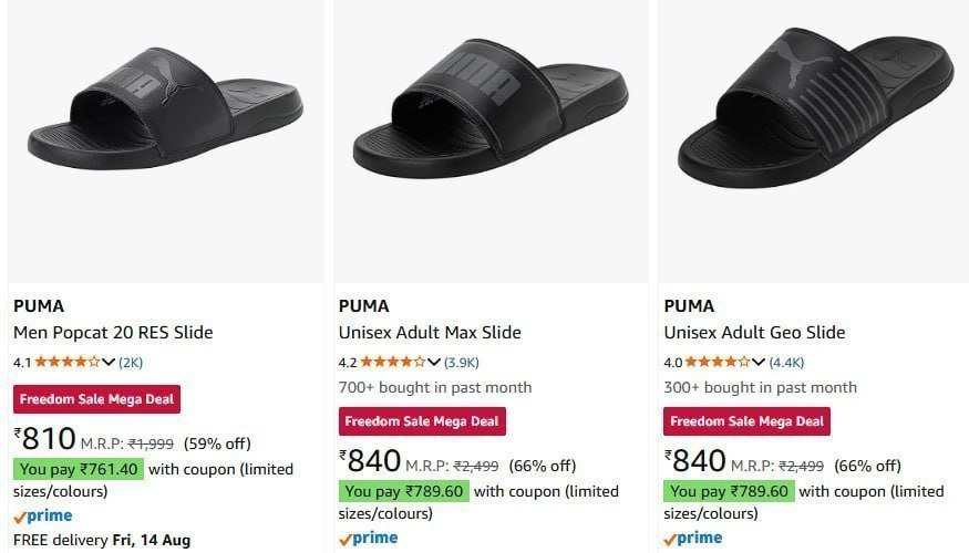 Fast Puma Unisex Adult Max Slide Starts From The P