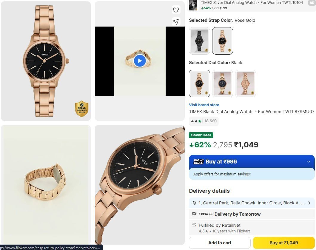 Fast Timex Watch 1049