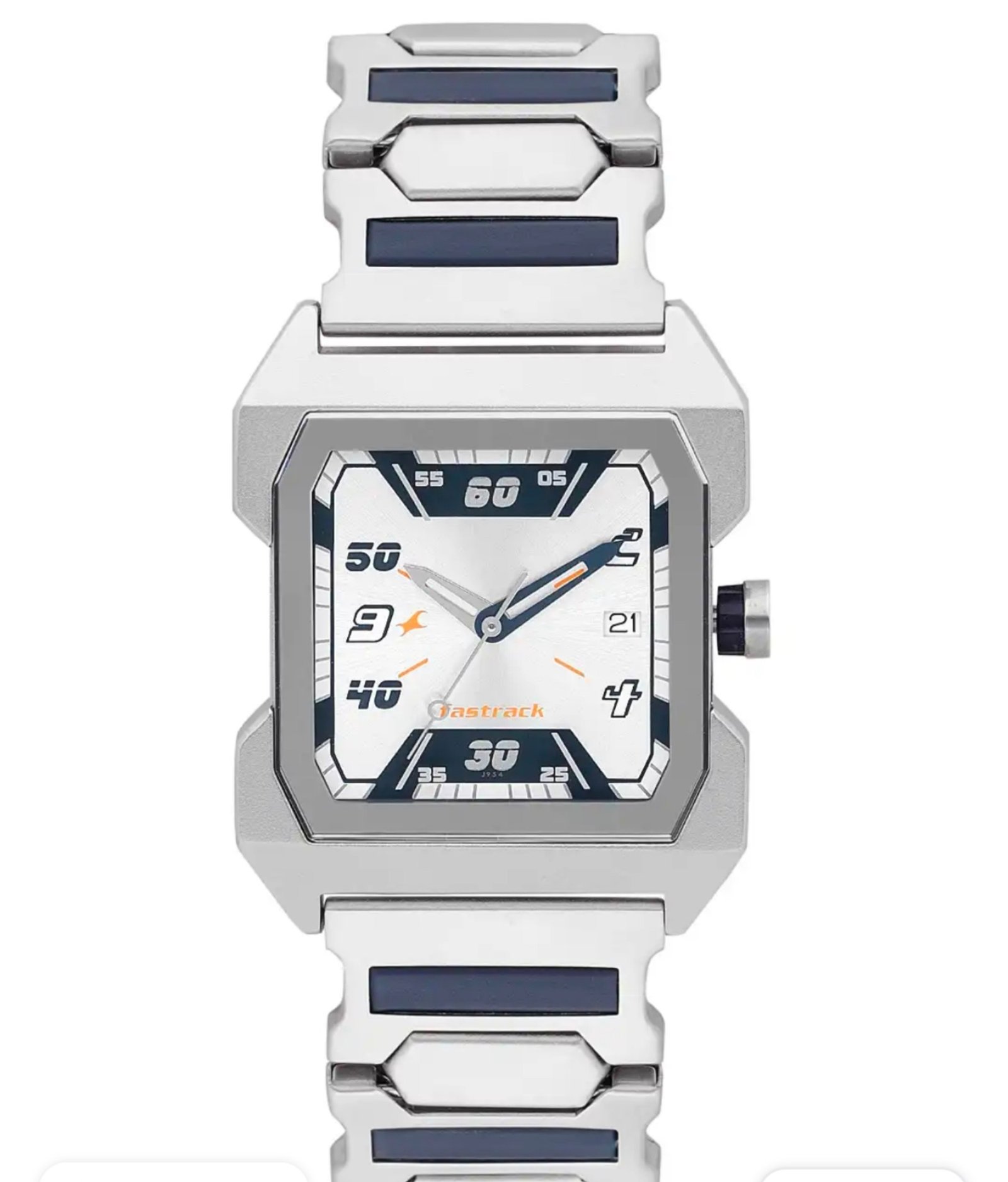 Fastrack Men Silver-toned Analogue Watch At 3356