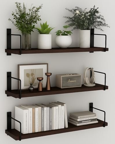 Firebees Wooden Wall Shelf For Books Wall Mounted 