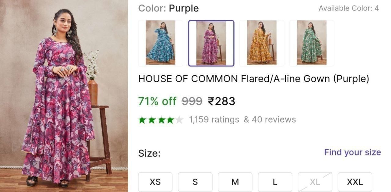 Flared A-line Gown At 283