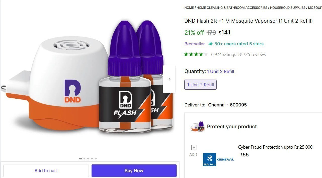 Flash 2r 1 M Mosquito Vaporiser 141