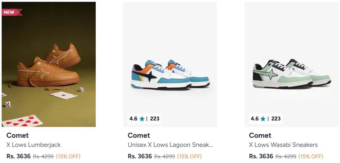Flat 15 On Comet Sneakers