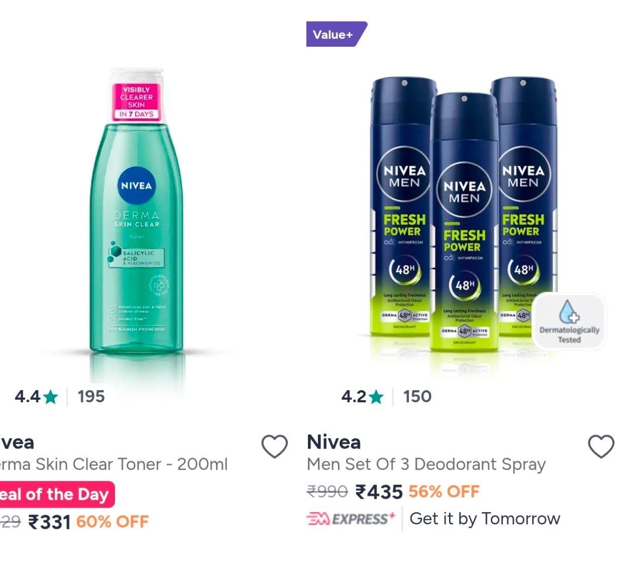 Flat 50-60 On Nivea Beauty Products