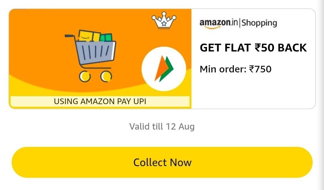 Flat 50 Cashback On Min Order 750 Collect - B