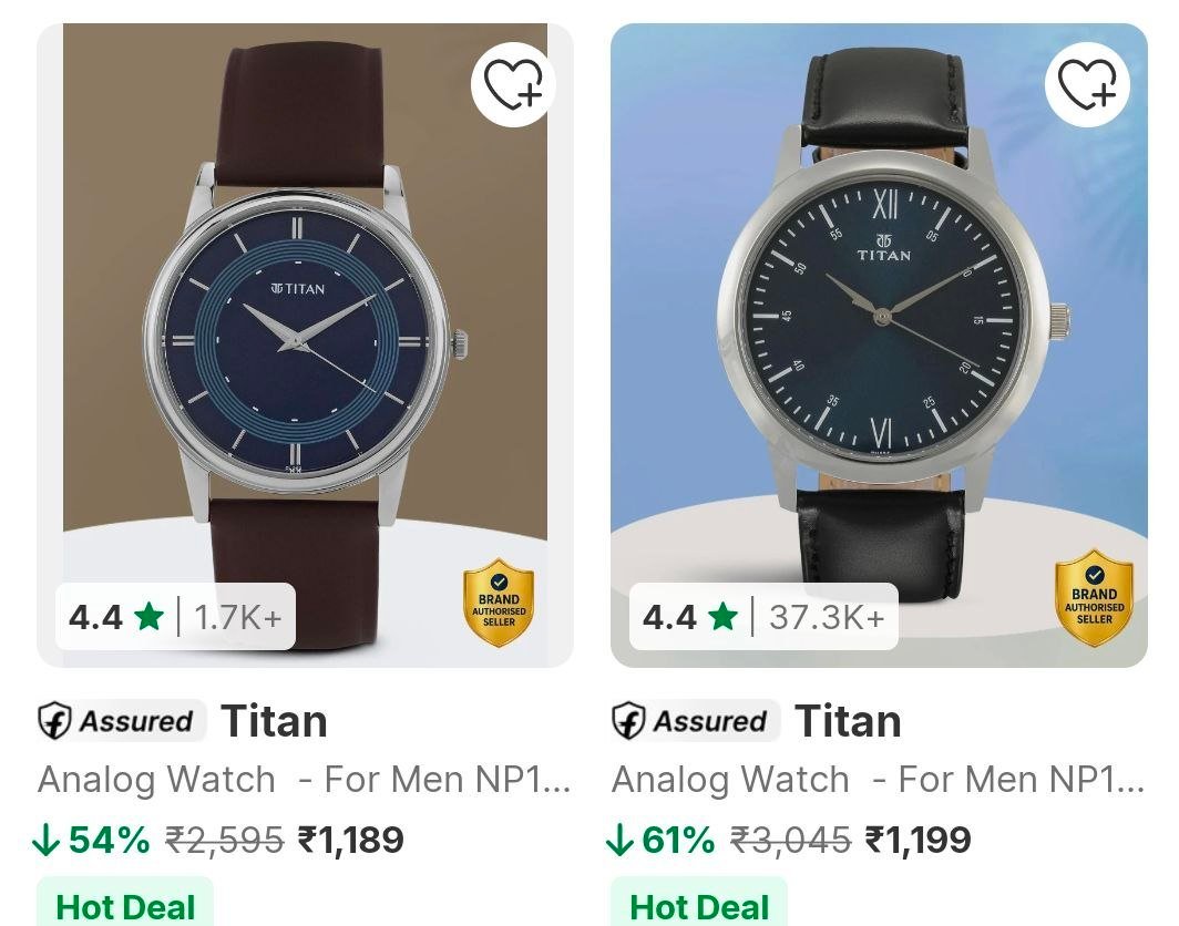 Flipkart 61 On Titan Watches