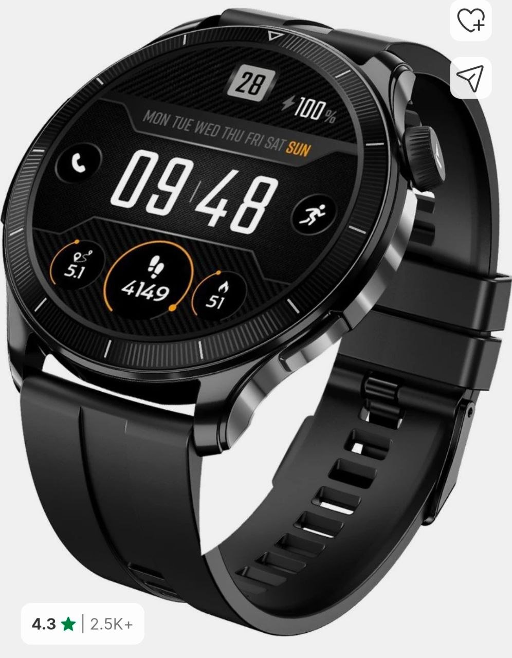 Flipkart 63 - Boat Chrome Eon Smartwatch At R