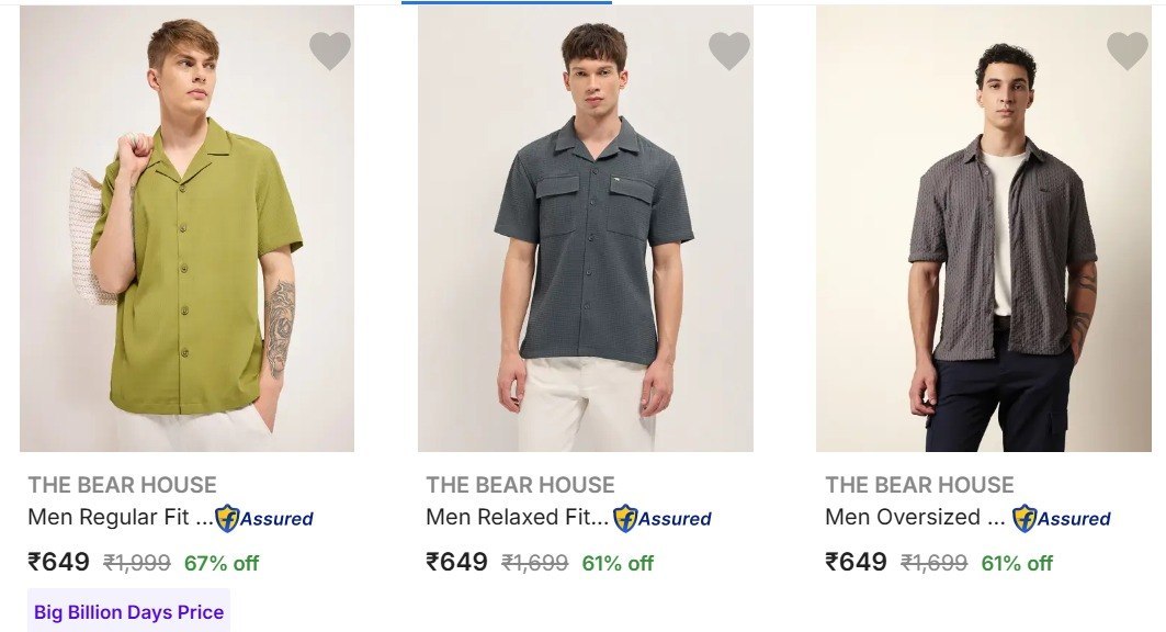Flipkart 67 On The Bear House Clothing Shirts