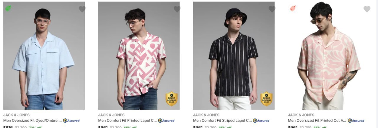 Flipkart 70 - Jack Jones Men Shirt S