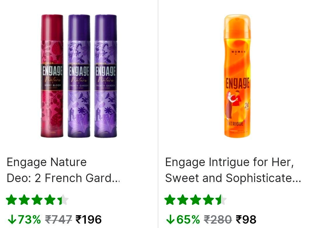 Flipkart 73 On Engage Deodorants