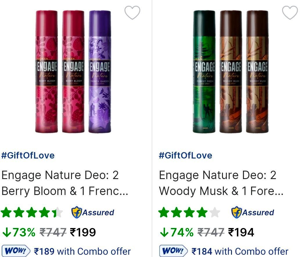 Flipkart 74 On Engage Deodorants