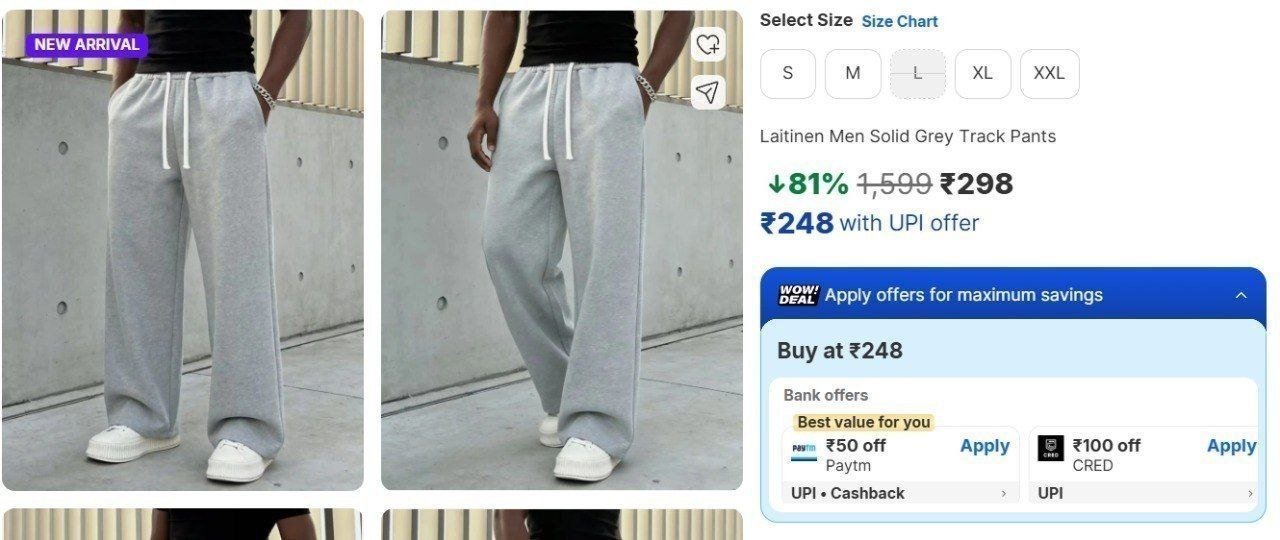 Flipkart 75 On Mens Casual Shirt 331 Linkmens Grey Trackpant Now 298
